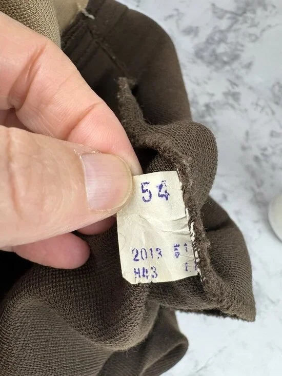 *Vintage Butter Knit Sweater Dress Womens Size M-L? Brown Classic Pleated Button - Picture 5 of 6